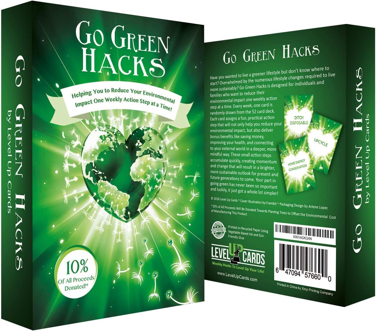 Earth Day is Every Day with Go Green Hacks! Weekly Action Steps to Reduce Your Carbon Footprint - Promotes Sustainability for Envoronmental Lovers - Great Eco Friendly Gift