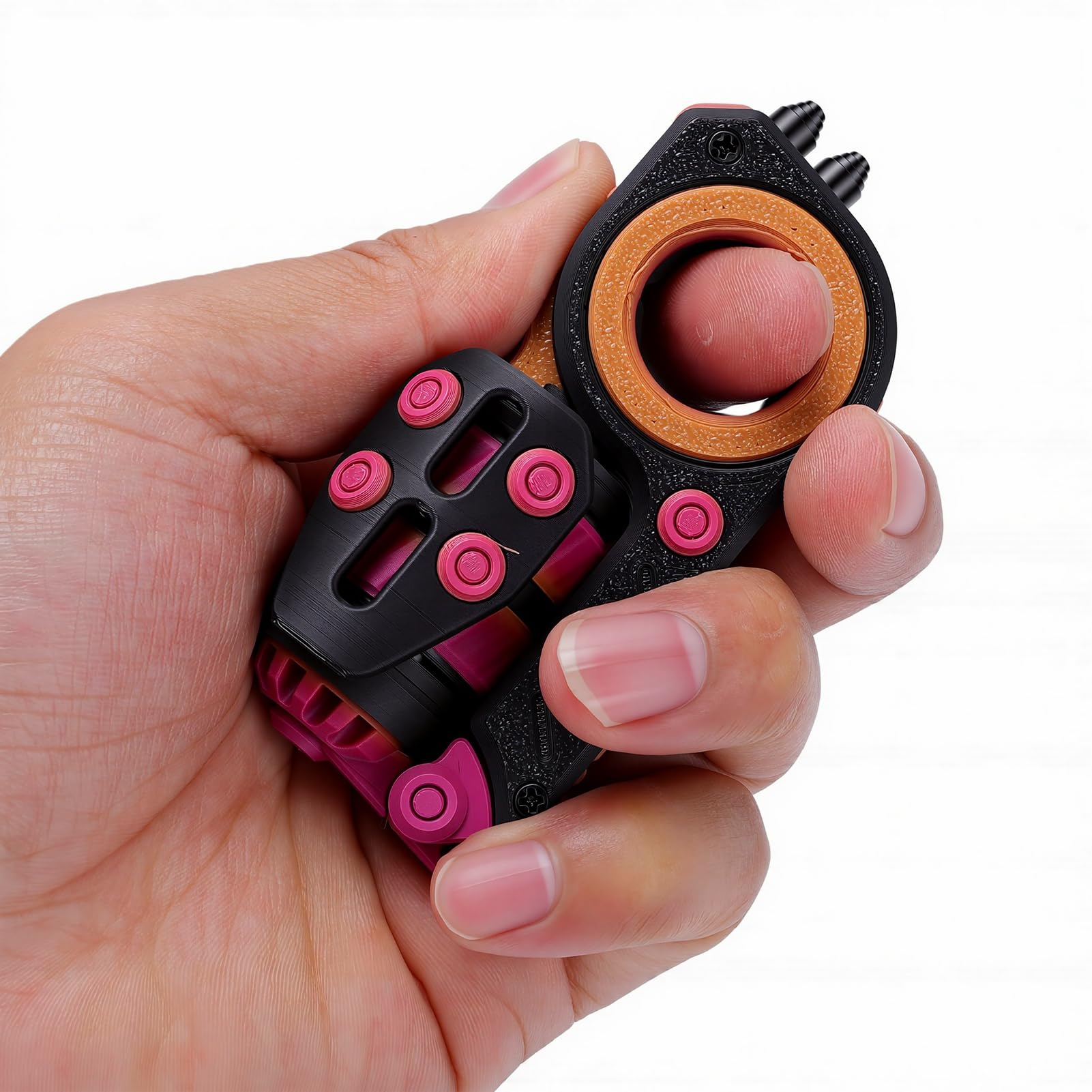 Jiawu Zmysłowa Zabawka Fidget, materiał PLA Wiele Trybów Zabawy Fidget Slider Zabawka, Suwak na Palcu z Koralikami Magnetycznymi Dźwięki Toczenia dla Dorosłych Nastolatki Biuro Klasa