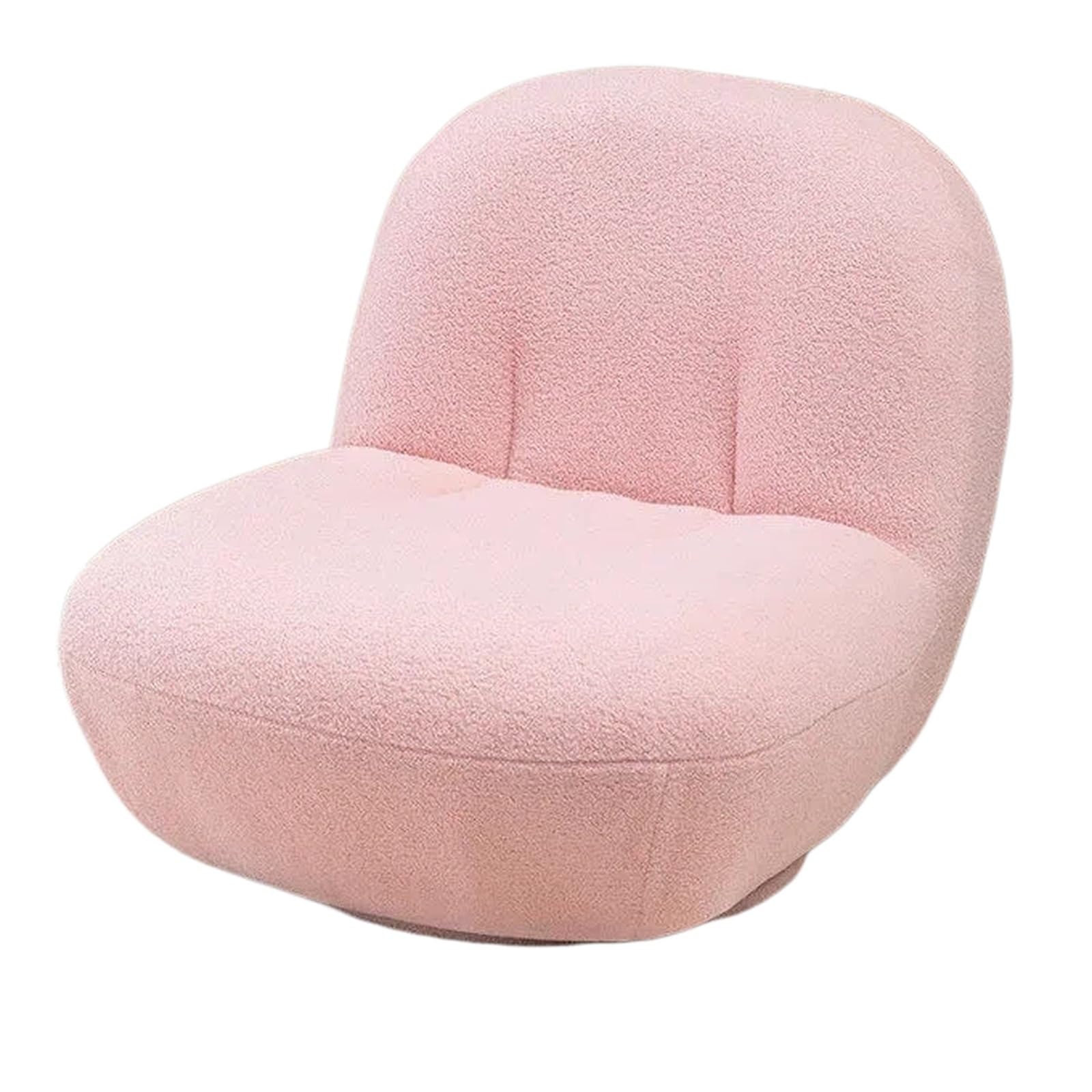 WQQYU6HKF sofa chair Swivel Lazy Sofa Single Tatami Reclining Chair with Backrest Casual Lounge living room chair(Pink)