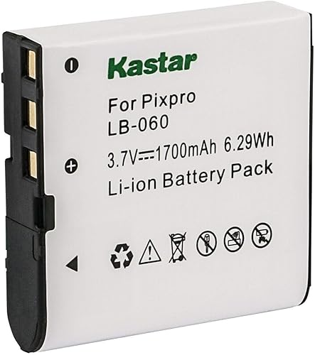 Kastar Reemplazo de batería para cámara digital VJIANGER 4K, cámara digital WiFi 4K, videocámara 1080P, cámara de video 1080P, cámara de vlogging 4K