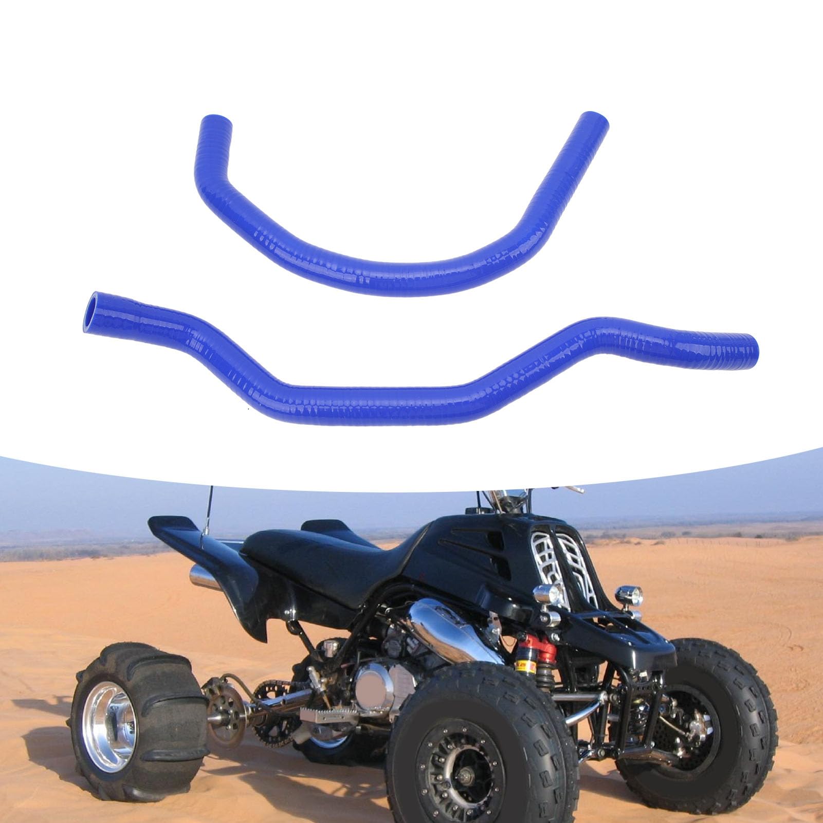 Kit tubo flessibile refrigerante per radiatore in silicone Premium ATV adatto per YFZ350 dal 1987 al 2006 - Design a tre strati, tubi di raffreddamento del motore a prova di (Blu)