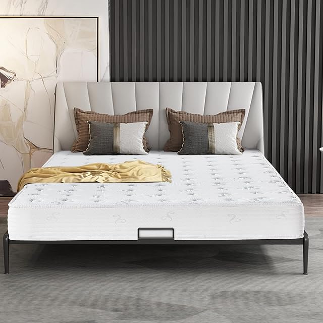 Kono 3FT Single Mattress, 20cm Memory Foam Pocket Sprung Mattress, Hybrid Mattress with Breathable Foam and Motion Isolation Individually Wrapped Coils for Comfort Sleep, Medium Feel Single Mattress