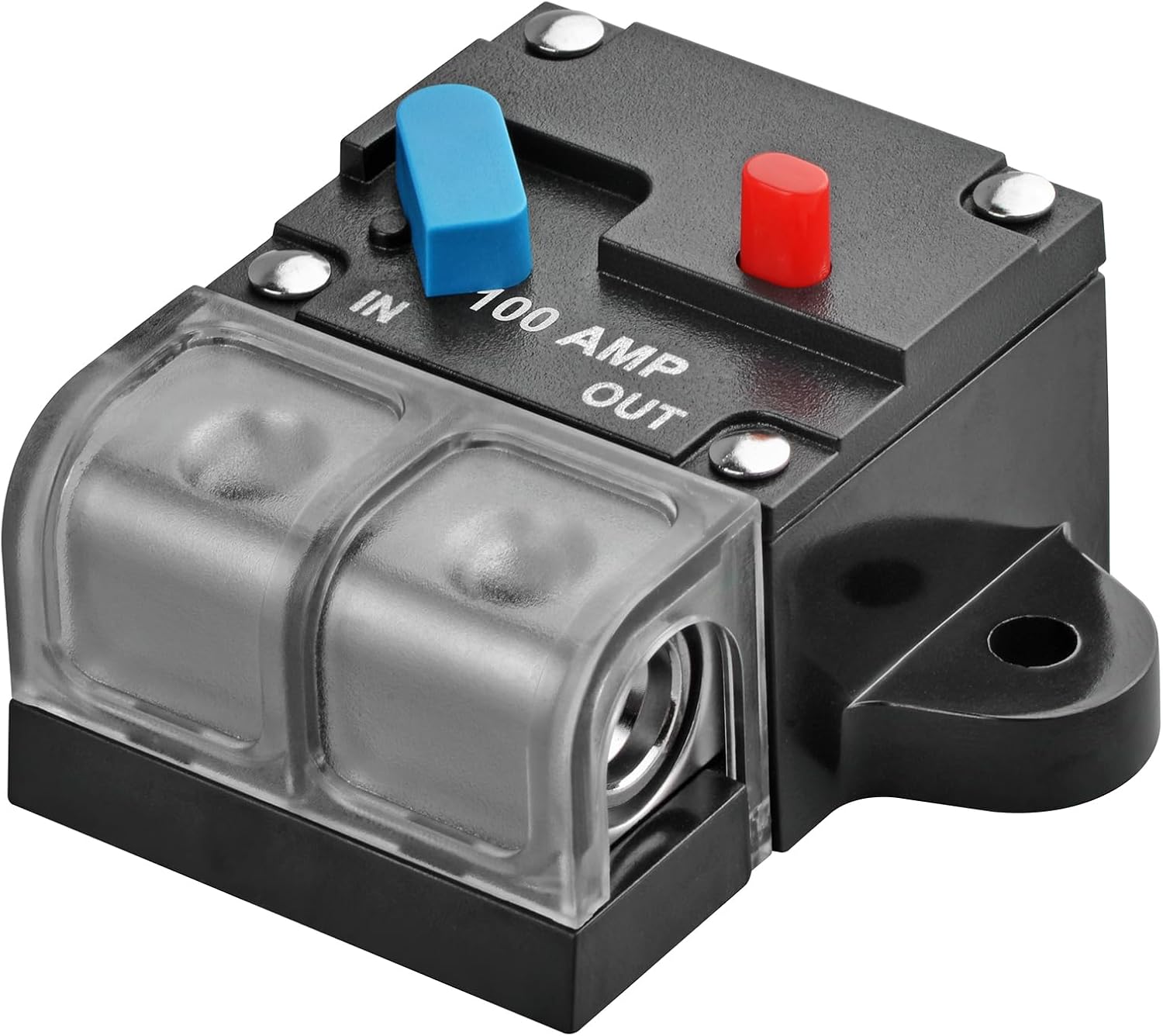 Motor Fuse Holders Inverter Circuit Breaker Car Audio Solar Energy Inline Circuit Breaker Fuse Inverter with Waterproof Cover for Motor Auto Car Marine Boat (100A)