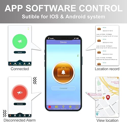 Miniatura 5 de Billetera rastreable para hombre, antipérdida, Bluetooth, rastreador y buscador, tarjeta de crédito (rojo-1)