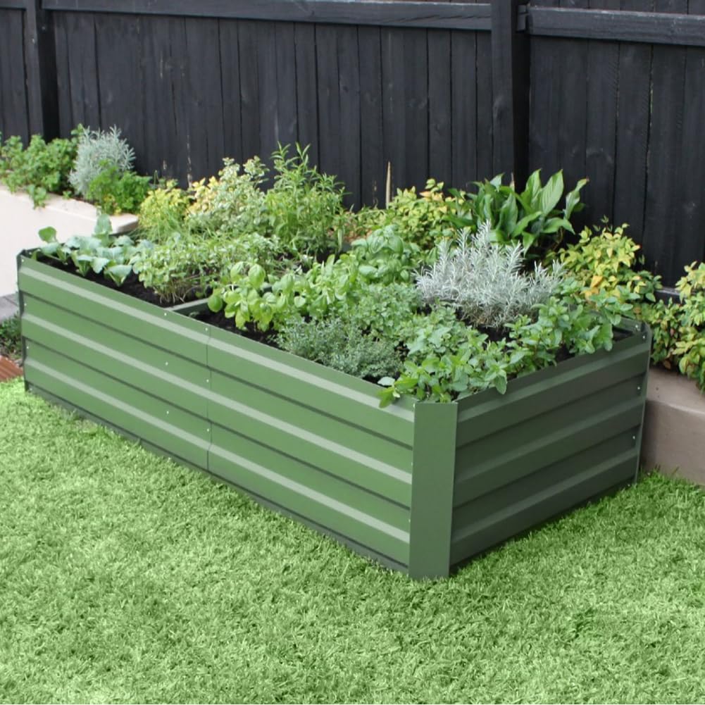 90x60x30cm,Raised Garden Bed, Metall Hochbeet, Garten & Balkon Gemüsebeet, Pflanzwanne, Wetterfestes Stahlblech Hochbeet für Gemüse, Hochbeete-Kit für Blumen, Obst, Gemüse