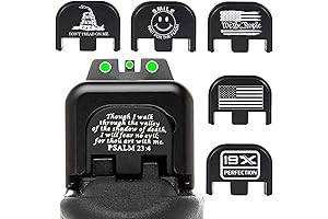 Laser Engraved Anodized Aluminum Custom Pistol Back Plate for Gen 1-5 Glock...