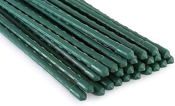 A Bundle of Tingyuan 25 Pack 5 FT Garden Stakes with 25 Pack 2 FT Garden Stakes