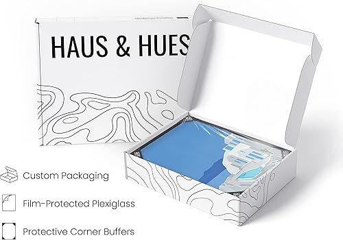 Vista 241 de HAUS AND HUES Evil Eye Decor - Navy Blue Wall Art, Evil Eye Wall Decor, Mykonos Artwork, Evil Eyes Print, Big Eyes Painting Print, Evil Eye Poster