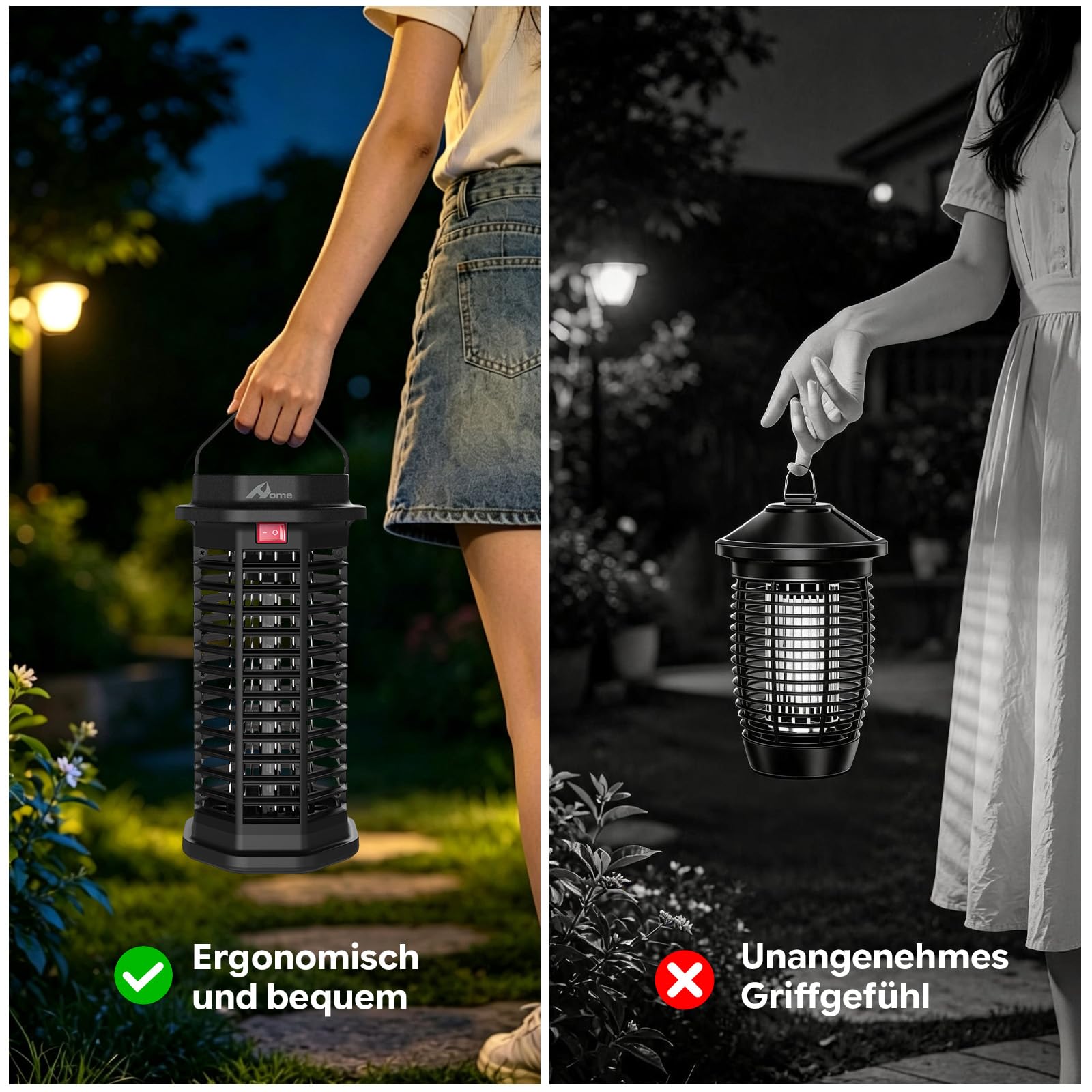 4200V Insektenvernichter elektrisch, UV-Falle gegen Mücken und Fliegen | 15W Mückenlampe, 7-mm-Sicherheitsgitter, IPX4 wasserdicht, chemiefrei, ideal für Garten, Balkon & Schlafzimmer