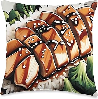 Chicken Teriyaki Throw Pillow