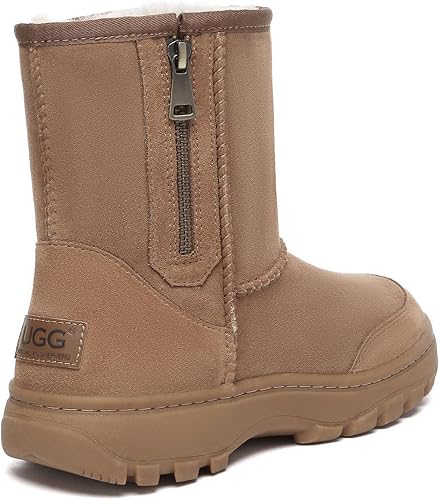 Ugg Australia Leather Ugg Ankle Boots With Zipper UGG AUSTRALIAN