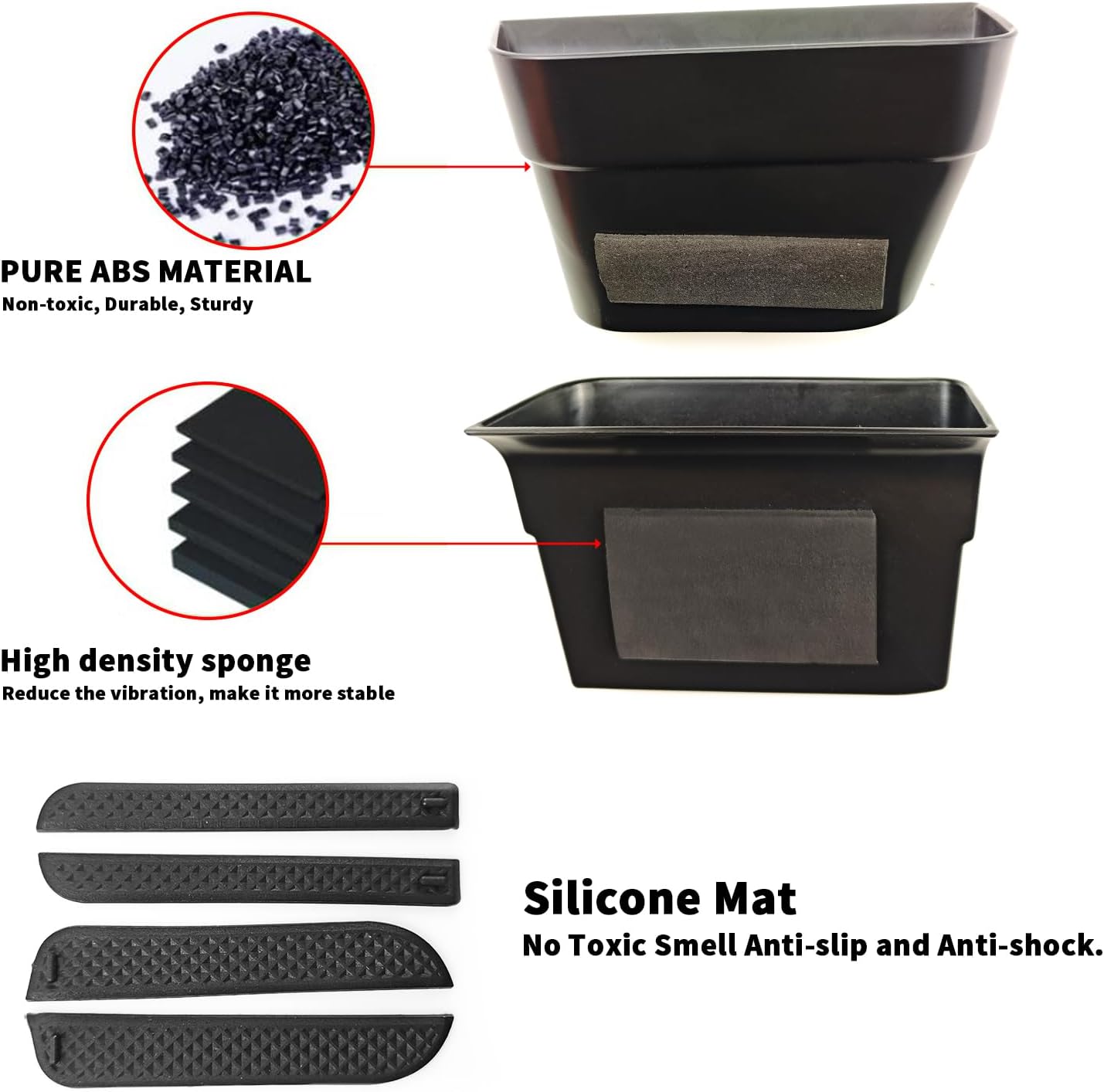 Door Handle Storage Box fit for Ford Explorer 2020 2021 2022 2023 2024 Accessories Car Pocket Organizer 4pcs/Set