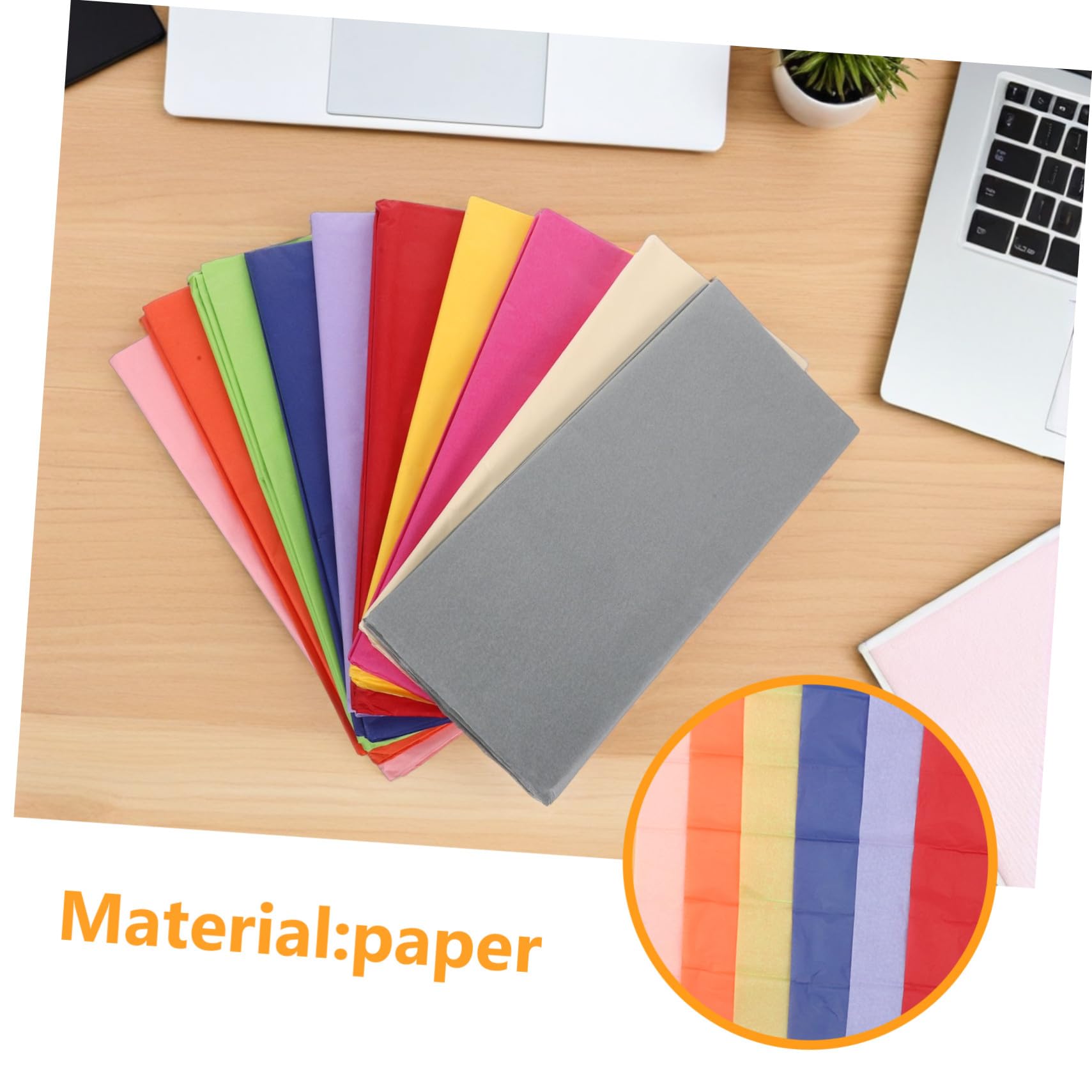 FRCOLOR 100pezzi Carta Velina Colorata per Origami Bouquet Floreali Ragazzo Ragazza e Adulti per Imballaggi e Progetti Fai da Te