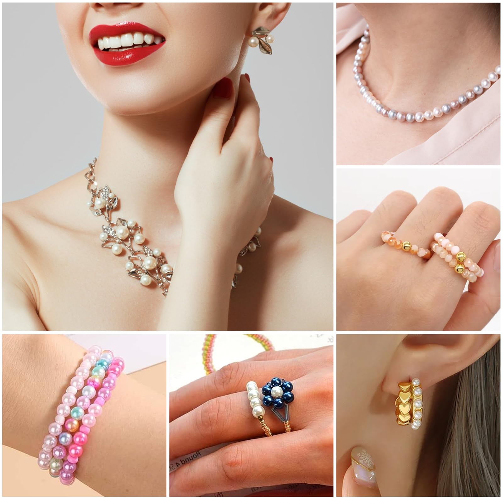 Kit 6000 Perline Per Braccialetti Fai Da Te - 24 Colori, 6mm, Con Ciondoli E Lettere - Per Creare Gioielli Con Bambini E Adulti