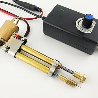 Elektrische Stickmaschine, Handstich Werkzeug mit Geschwindigkeitsregelung und Stichtiefenverstellung, geeignet für verschiedene Materialstärken, ideal zum Basteln und Kreuzstich