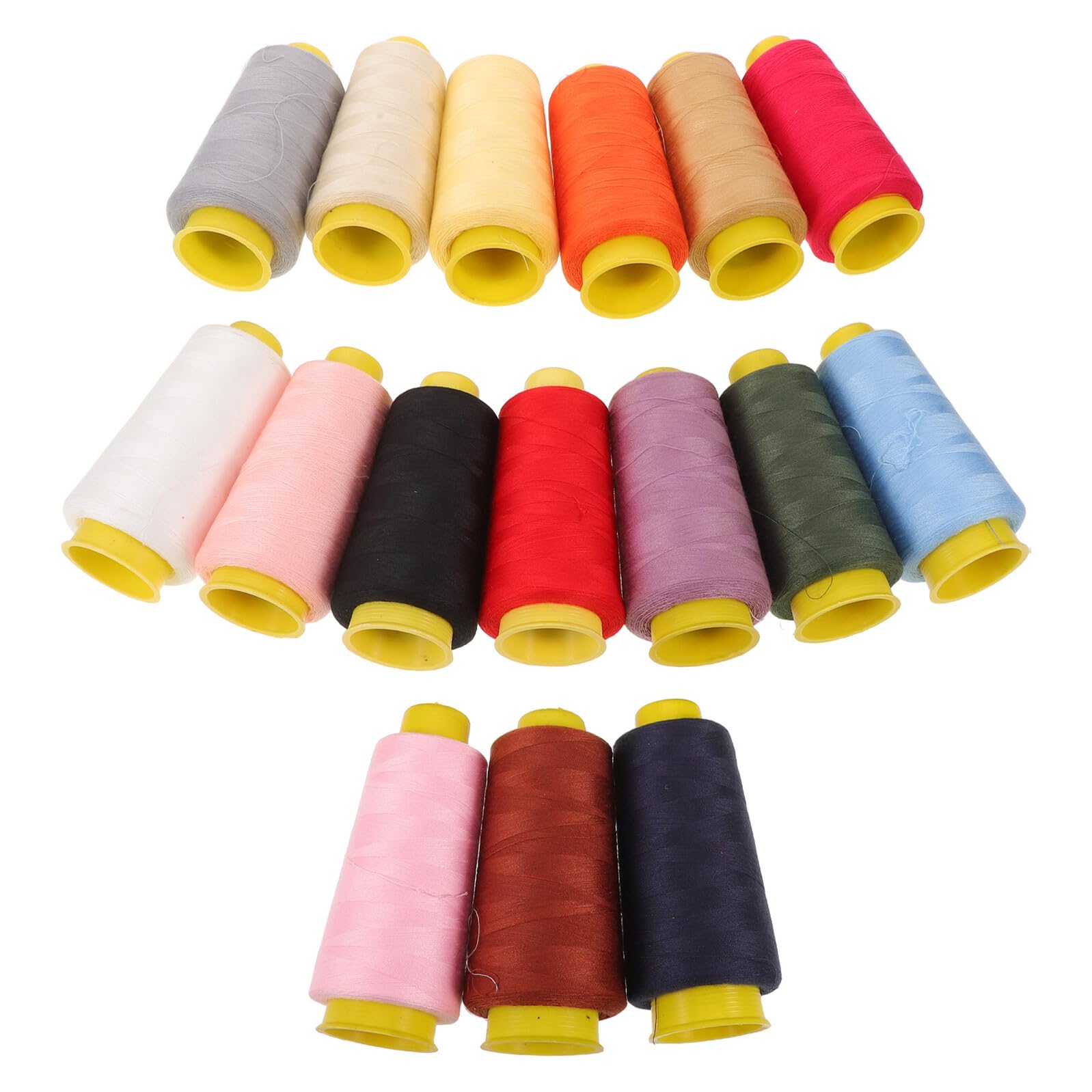 DOITOOL Carretes de Hilo de Coser de Poliéster 2000 Yardas, 16 Colores Surtidos, para Máquina de Coser, Bordado y Overlock, Kit de Hilos para Costura y Manualidades