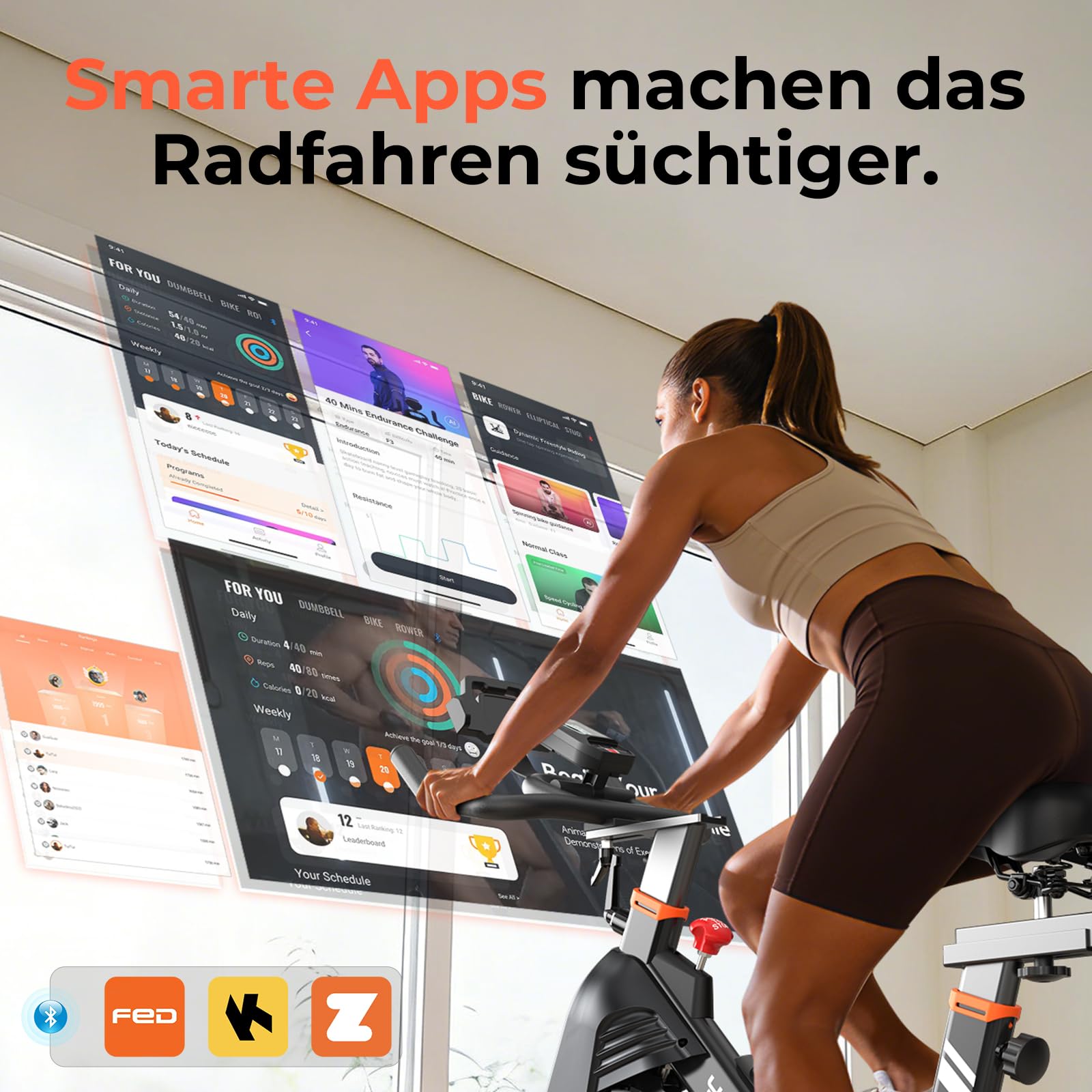YOSUDA Heimtrainer Fahrrad, Leises Schwerlast Indoor Cycling Bike, 8KG Magnet-Schwungrad, Ergometer mit verbessertem LCD-Monitor mit 6 Fenstern, APP, Tablet-Halter, Bis 160KG