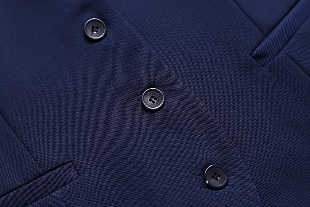 Foucome Women's Formal Regular Fitted Business Dress Suits Button Down Vest Waistcoat - Image 3