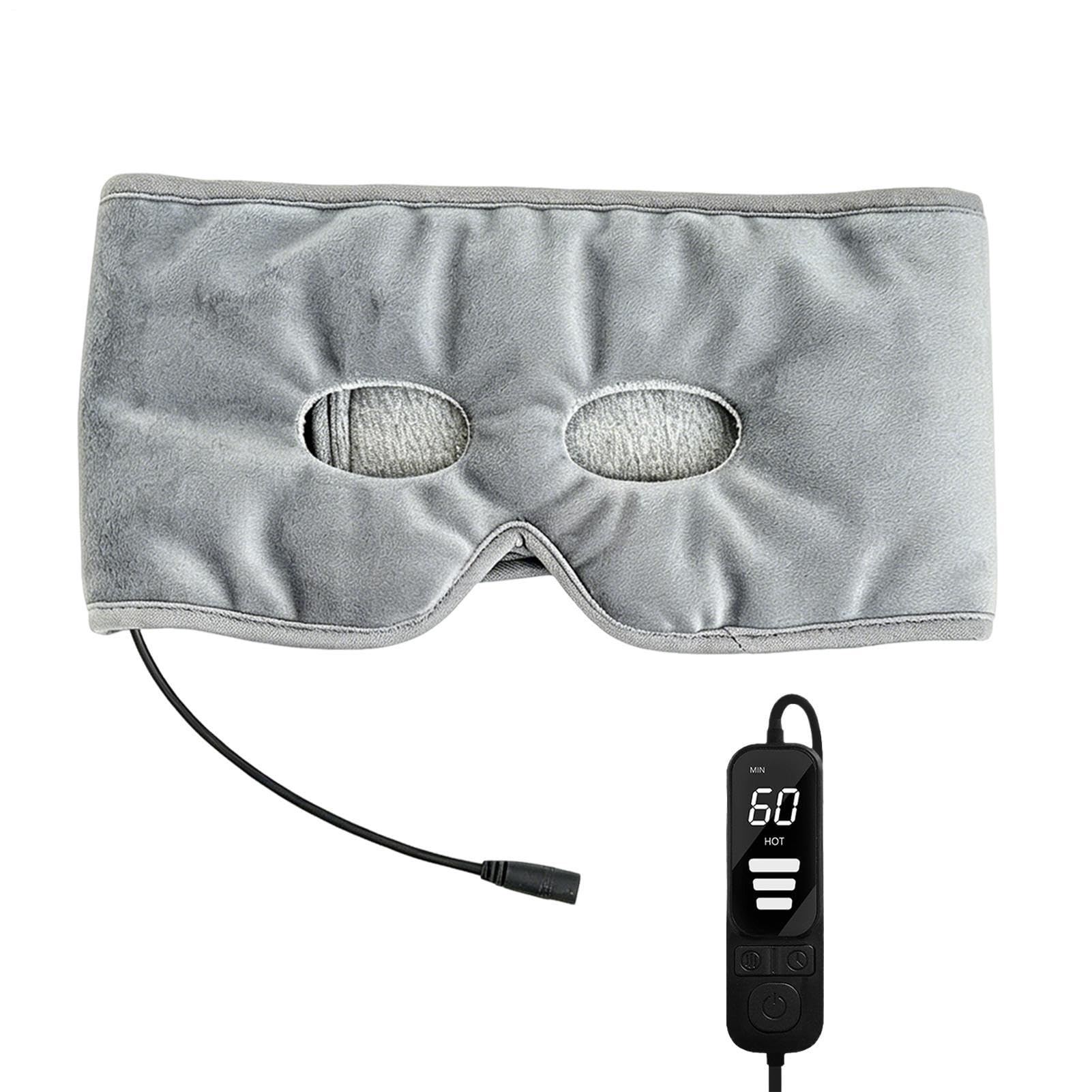 Ciepły kompres - 67,5 x 13 cm urządzenie ładowane przez USB, regulowana temperatura oczu z funkcją kojącego ciepła, ciepły kompres do pielęgnacji oczu, relaksacyjny masażer oczu do samolotu podróżnego
