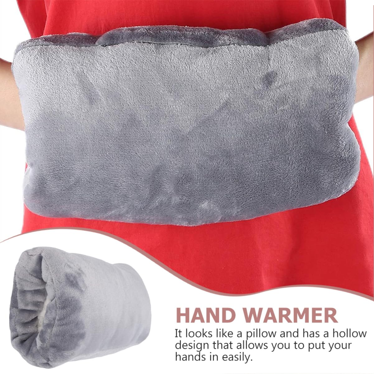 Happyyami Calentador De Manos Calentado Dispensador Calentador De Batería Almohadilla Térmica Sin Cable Criba Vibradora Calentadores Piscina Más Cálido Mini Light Grey Franela