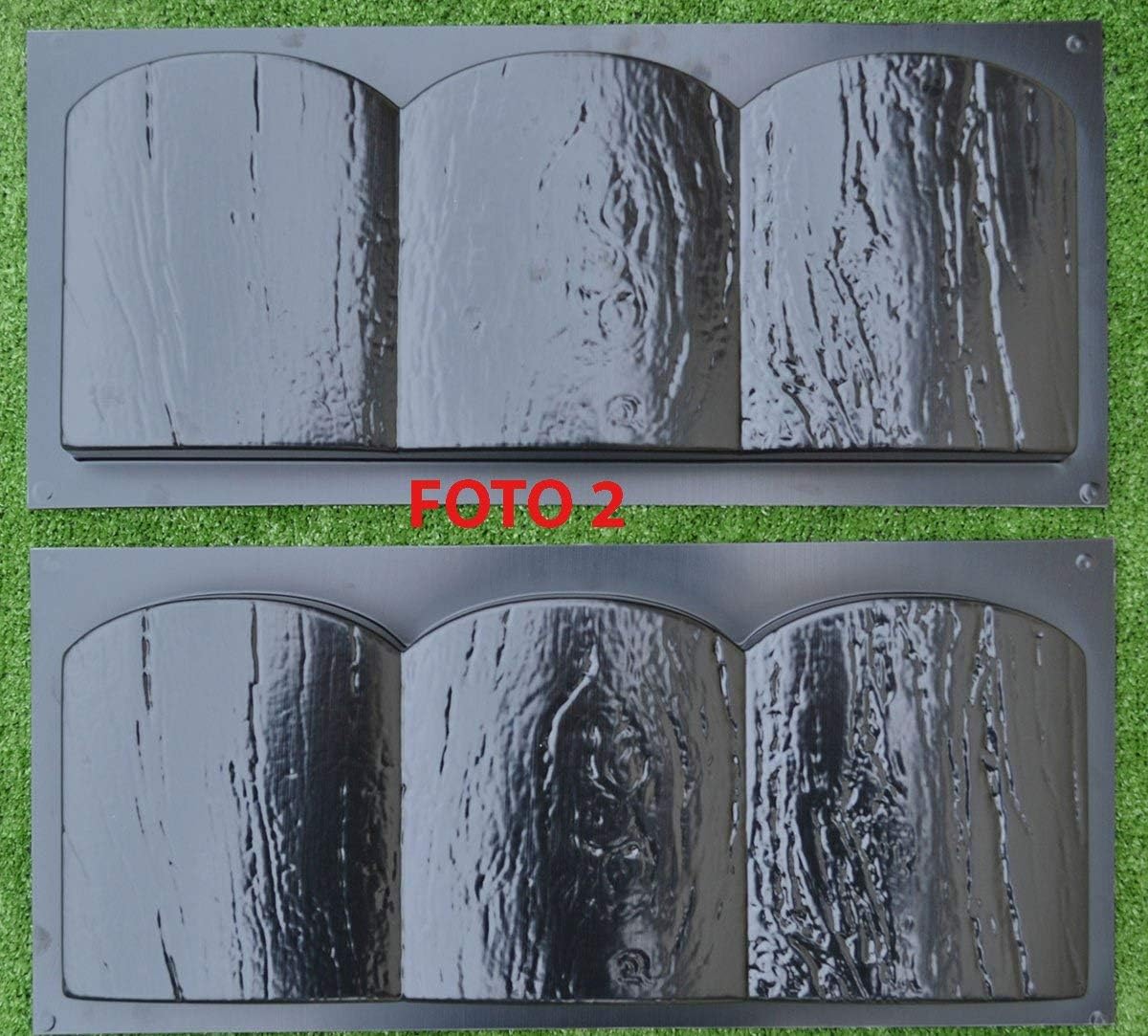 2 Pieces Edge Old Wood Board Stone MOLDS Edging Border Mould Garden Path #BR03