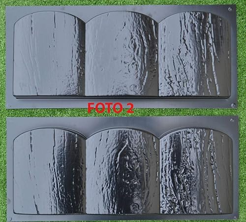 Miniatura 2 de 2 pedazos de borde de madera vieja tablero de piedra molde borde borde borde jardín camino #BR03