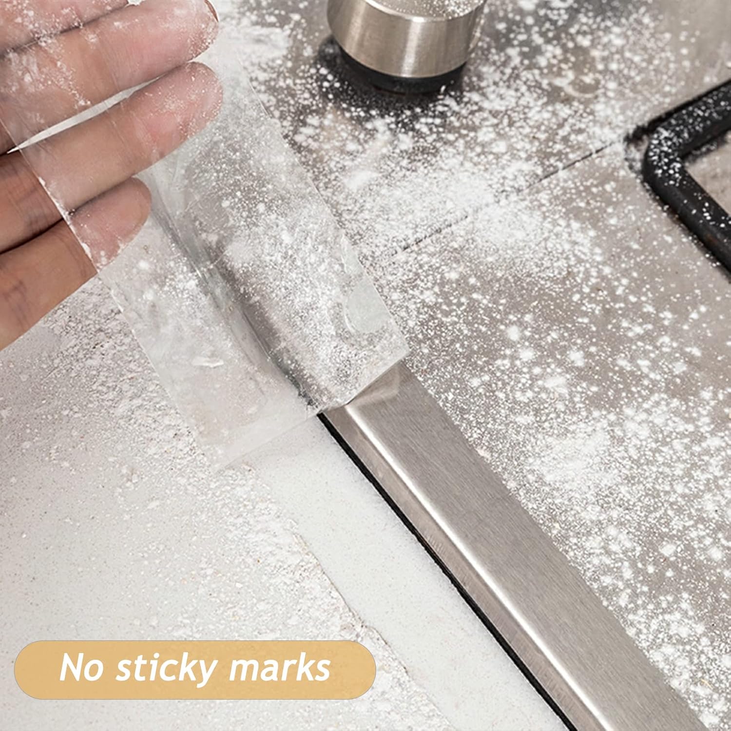 Mokani Caulk Tape, Clear Waterproof Self Adhesive Caulk Strip Sealing Tape for Kitchen, Bathroom, Bathtub, Toilet, Shower, Sink, with Sealing Tool (W:2inch L:33Ft): Industrial & Scientific
