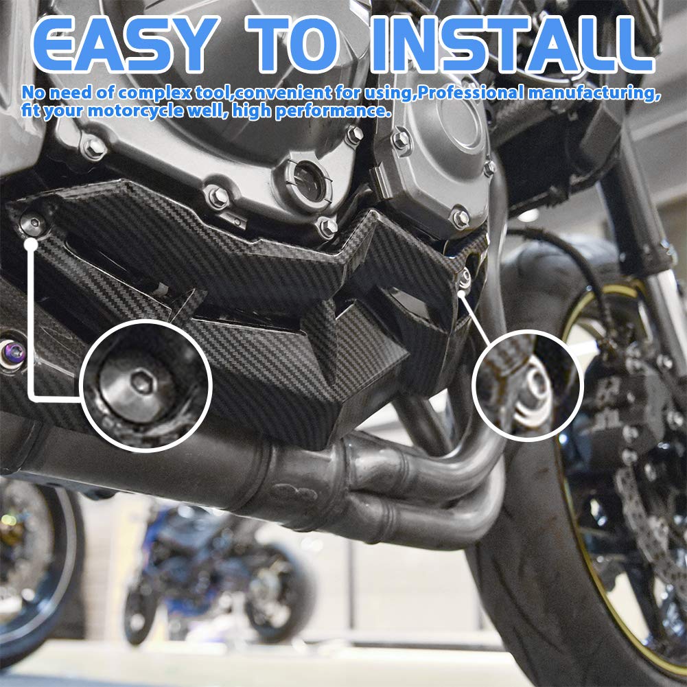 Protezione Motore In ABS Effetto Carbonio Per Kawasaki Z900 2017-2019 – Pancia Carenatura Inferiore, Antigraffio
