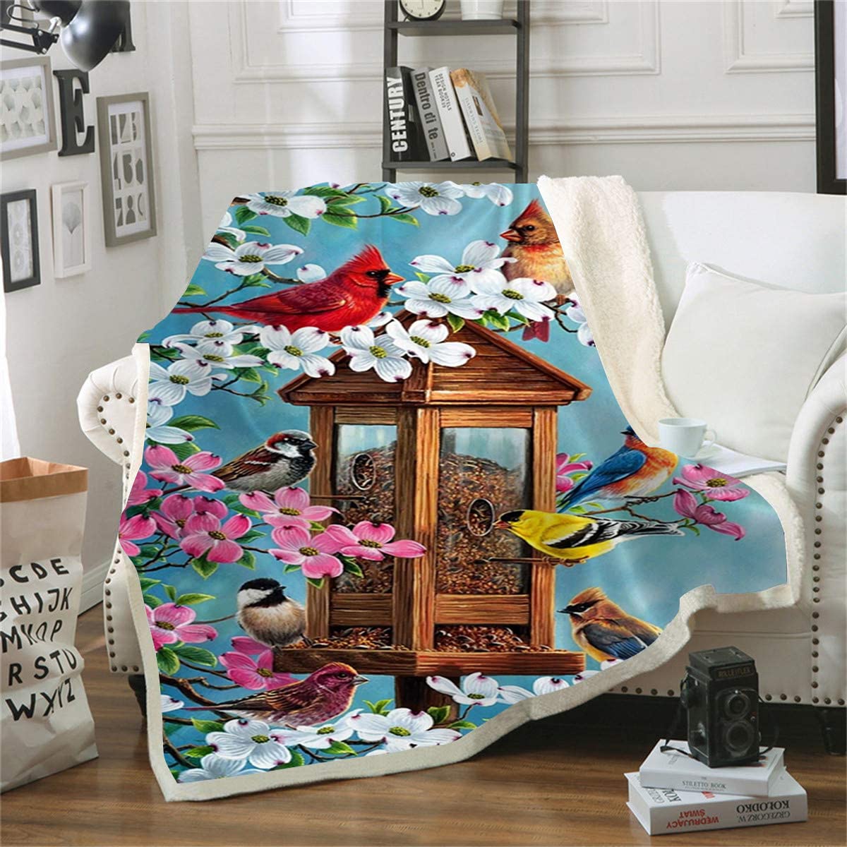 Couverture imprimée en peluche pour vos soirées cocooning au salon