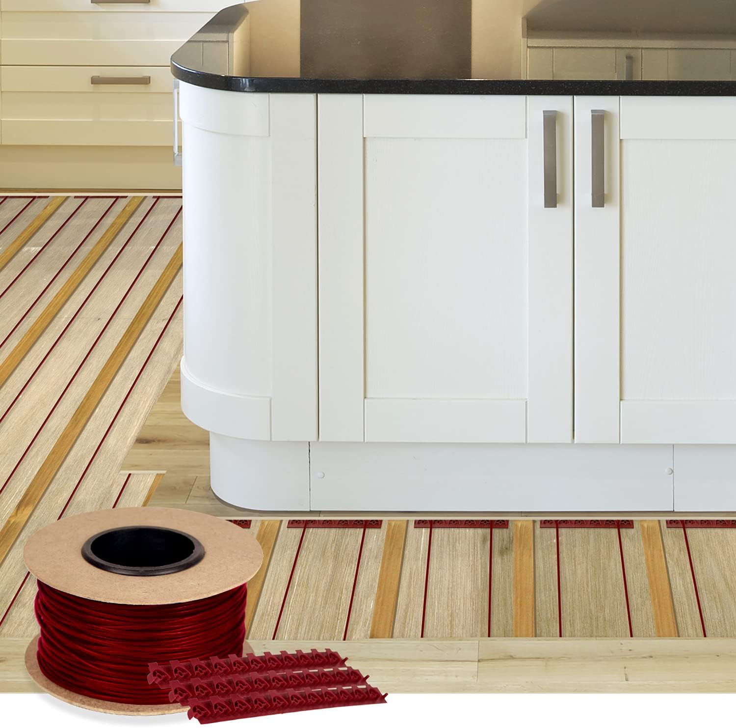 Exclusive Discount 50% Price WarmlyYours TCT120-KIT-ON-030 TempZone Electric Floor Heating Cable Kit with Strips, 30 ft. (7.5 sq. ft.) Exclusive WarmlyYours TCT120-KIT-ON-030 TempZone Electric Floor Heating Cable Kit with Strips, 30 ft. (7.5 sq. ft.)