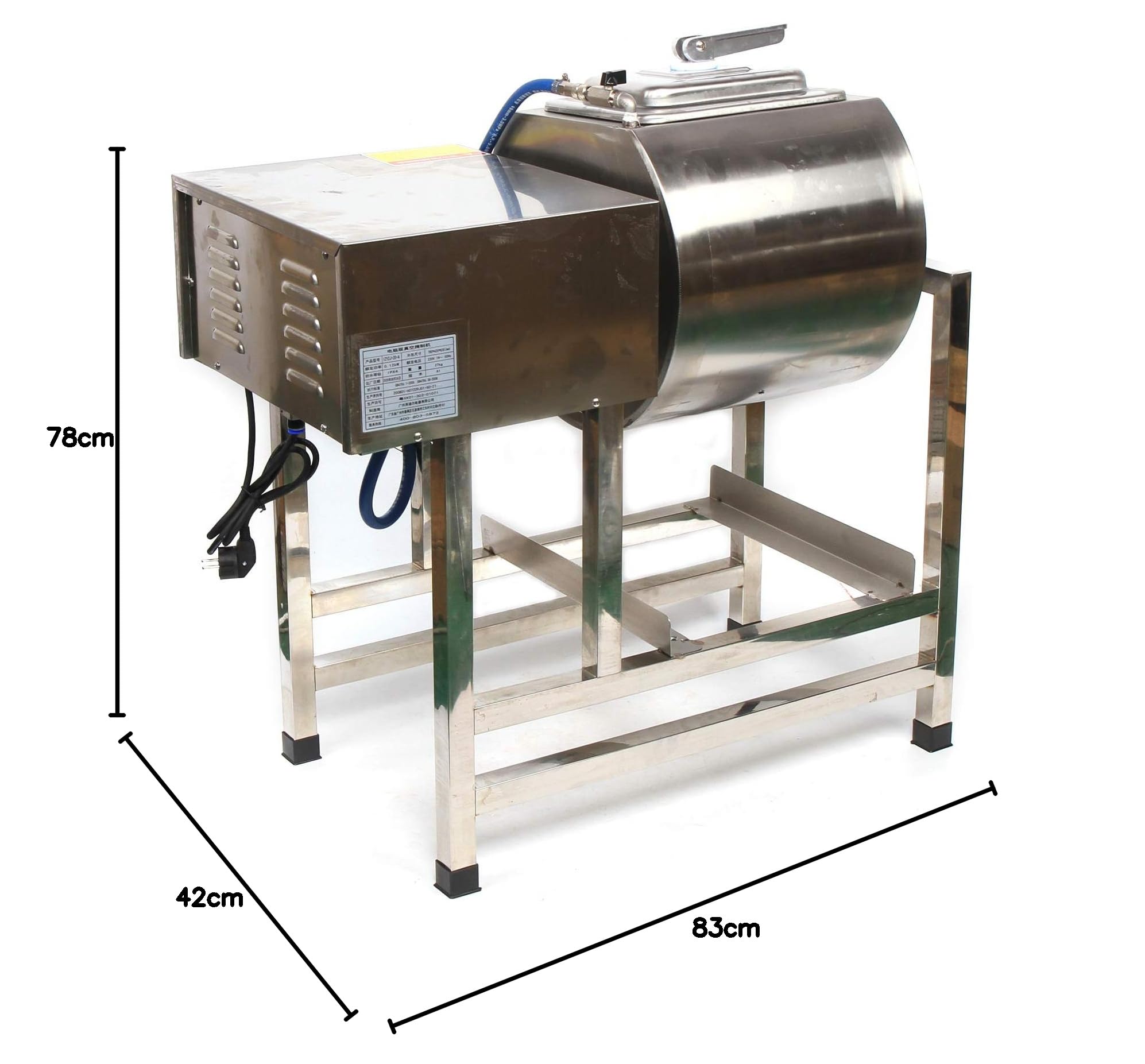 Miscelatore in acciaio inox Menger Macelleria Marinator 38L, 220 V/50 Hz, 78 x 42 x 83 cm, 200 W, per supermercati, negozi di alimentari