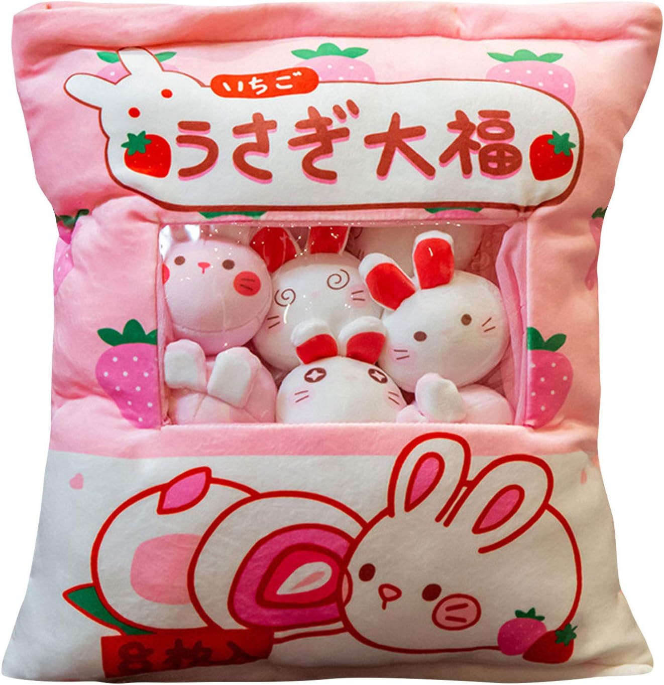 Kawaii Plush Snack Bag Pillow & Soft Dolls - Cute Animal Stuffed Cotton Cushion, Fluffy Hugging Home Decor, Novelty Gift