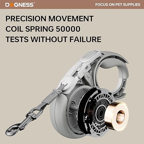 Miniatura 7 de DOGNESS Correa retráctil para perro de 16.4 pies, gran correa resistente para perro de hasta 80 libras, freno con un botón y bloqueo, mango