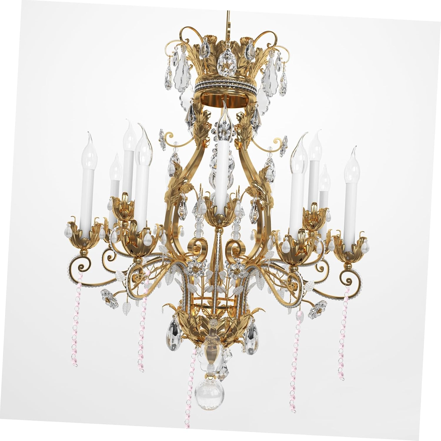 TEHAUX Hanging Octagon Beads Chain Glass Beads Strand Garland Ornament for Curtains Room Dividers and Doorways Elegant Beaded Decor for Home Ambiance