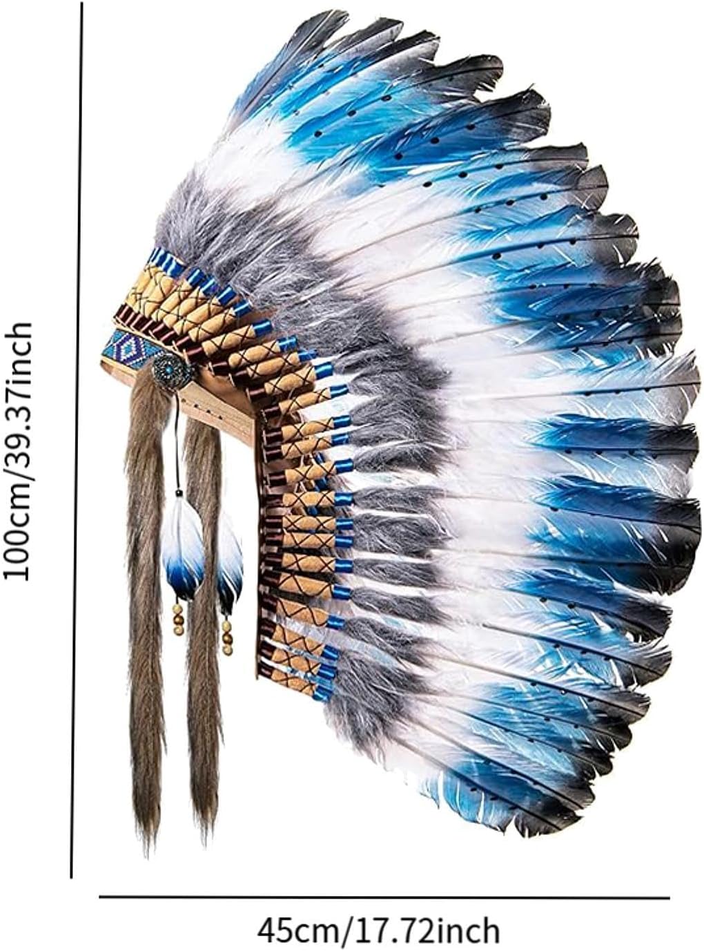 Indian Headdress Photo Props Hair Band Headpiece for Dress Up Roles Play Cosplay