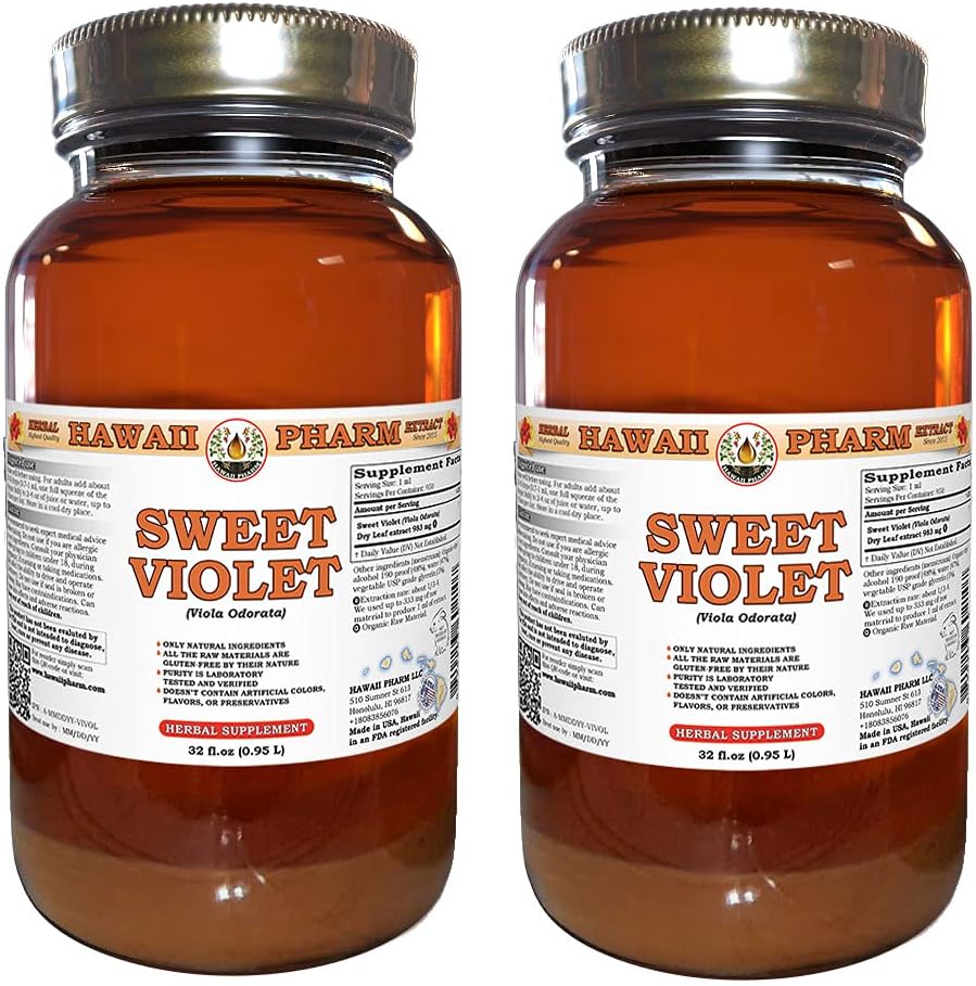 Sweet Violet Liquid Extract, Sweet Violet (Viola Odorata) Leaf Powder Tincture