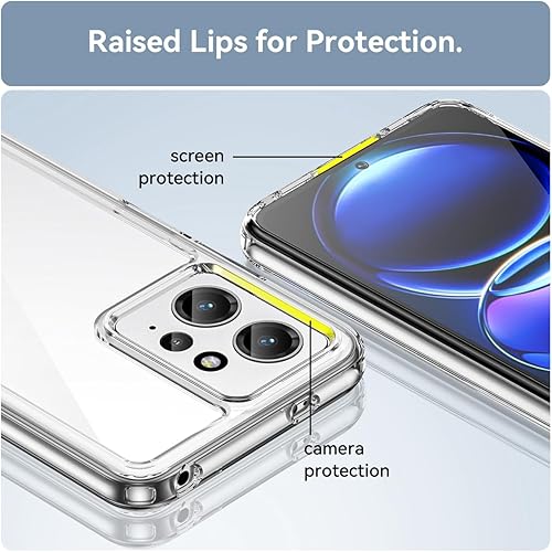 Miniatura 2 de Funda transparente para Redmi Note 12 4G, 23021RAAEG funda con protector de pantalla, antiarañazos, a prueba de golpes, transparente, policarbonato