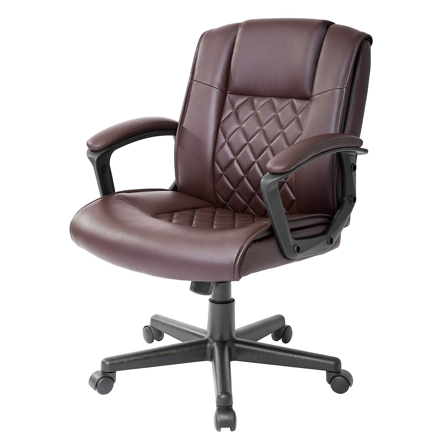 Qulomvs Ergonomic Office Desk Chair with Wheels Back Support Computer