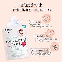 Vista 3 de SpaLife Aceite de camelia japonesa y vitamina E, envoltura de cutícula para uñas, paquete de 6 (60 unidades), mascarillas hidratantes para uñas