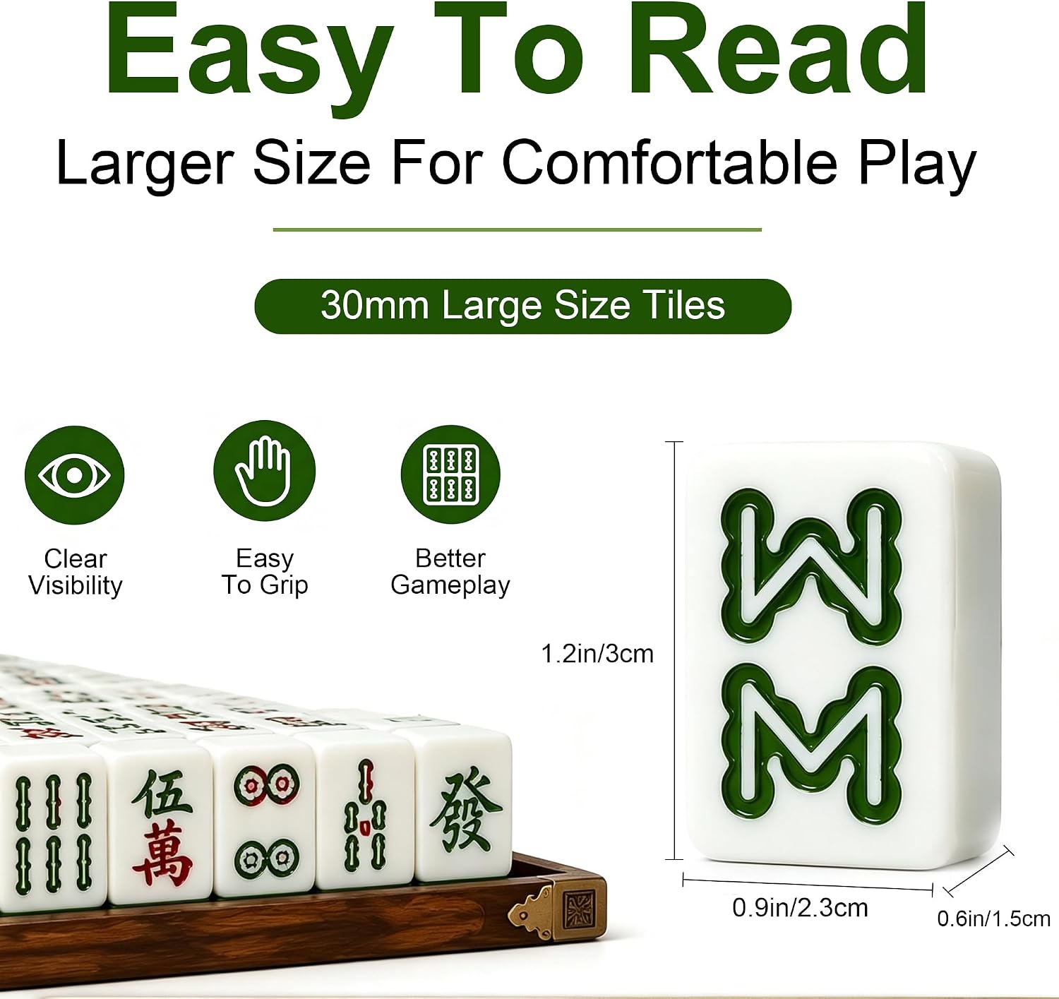 Portable Mahjong Set 144pcs Chinese Tiles with Case for Beginners image 4