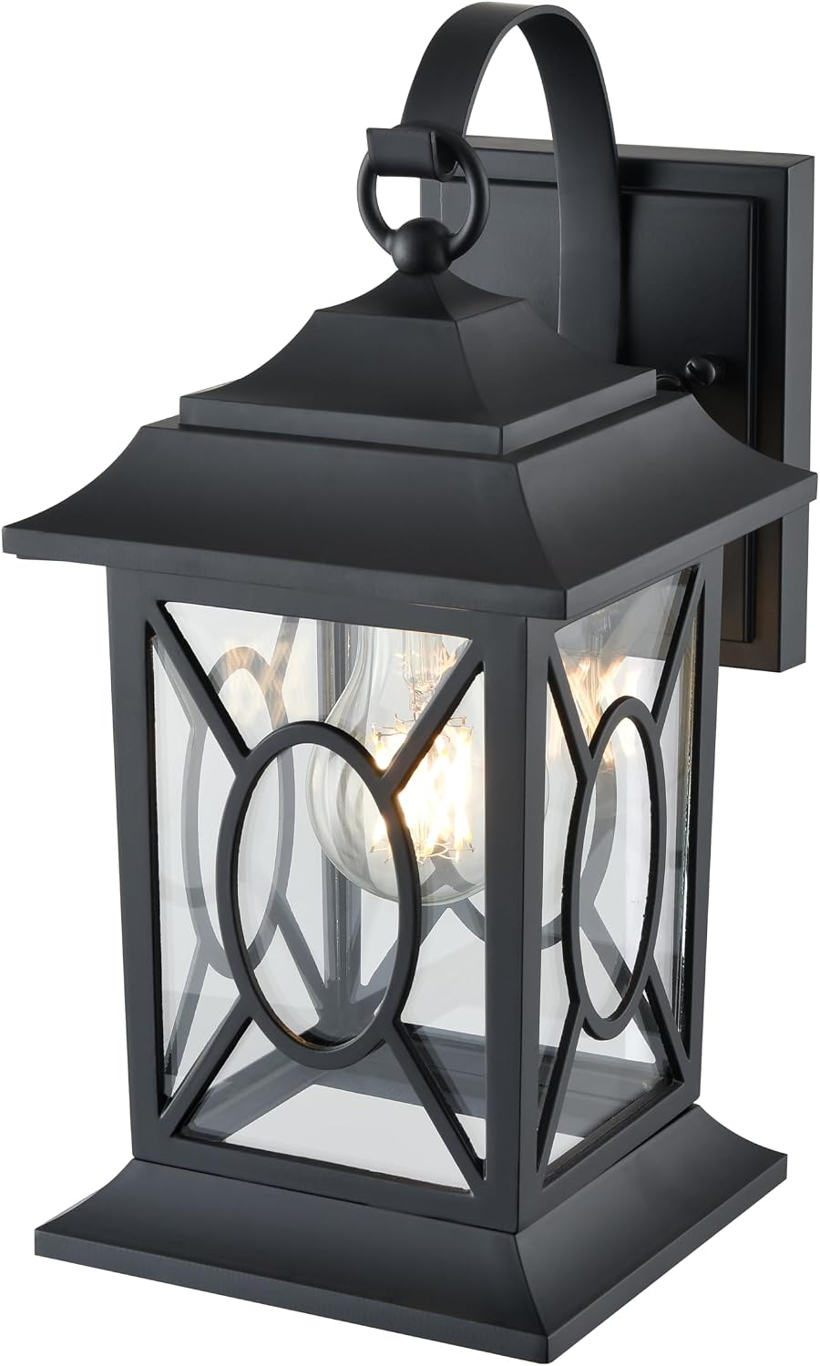 ML Lighting | Allbert Collection | 85101-PBK | Outdoor 1 Light Small Wall Lantern in Powder Coated Black with Clear Glass Shade | Corridors, Gardens, Courtyards, Doorways, Back Yards, Patios