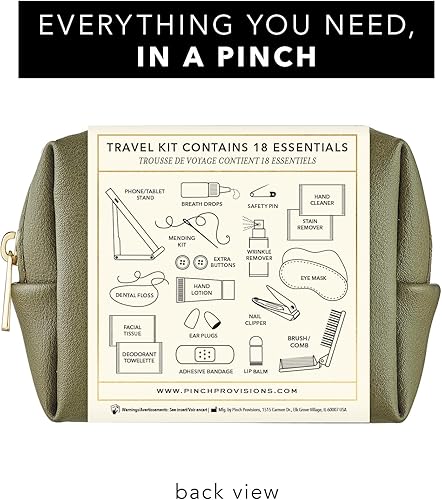 Miniatura 5 de Kit de viaje Pinch Provisions, incluye 18 artículos esenciales de emergencia imprescindibles para viajar, viaje por carretera o regalo al aeropuerto