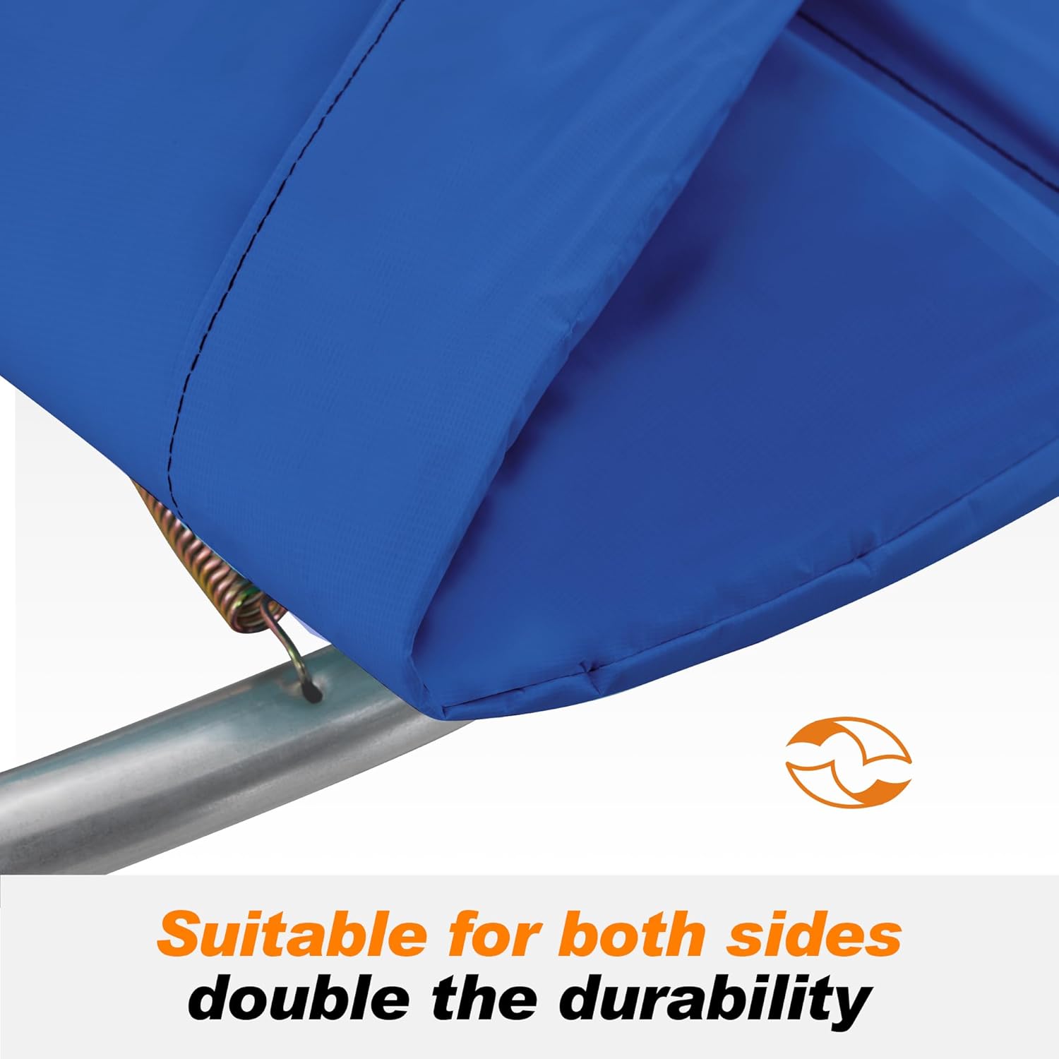 ExacMe Upgraded Double-Sided Trampoline Pad 8 10 12 14 15 16ft, Replacement Safety Spring Cover Round, Waterproof Tear-Resistant, No Hole for Pole