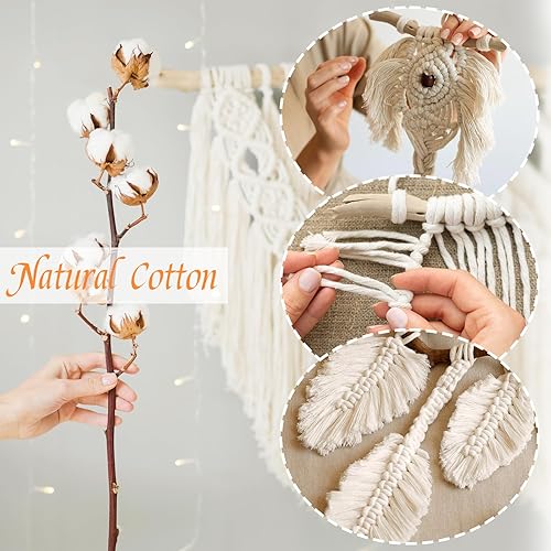 Miniatura 5 de Cuerda de macramé de una sola hebra de 0.079 in x 164 yardas (492 pies), cuerda de algodón suave para macramé, cuerda de macramé de 0.079 in,