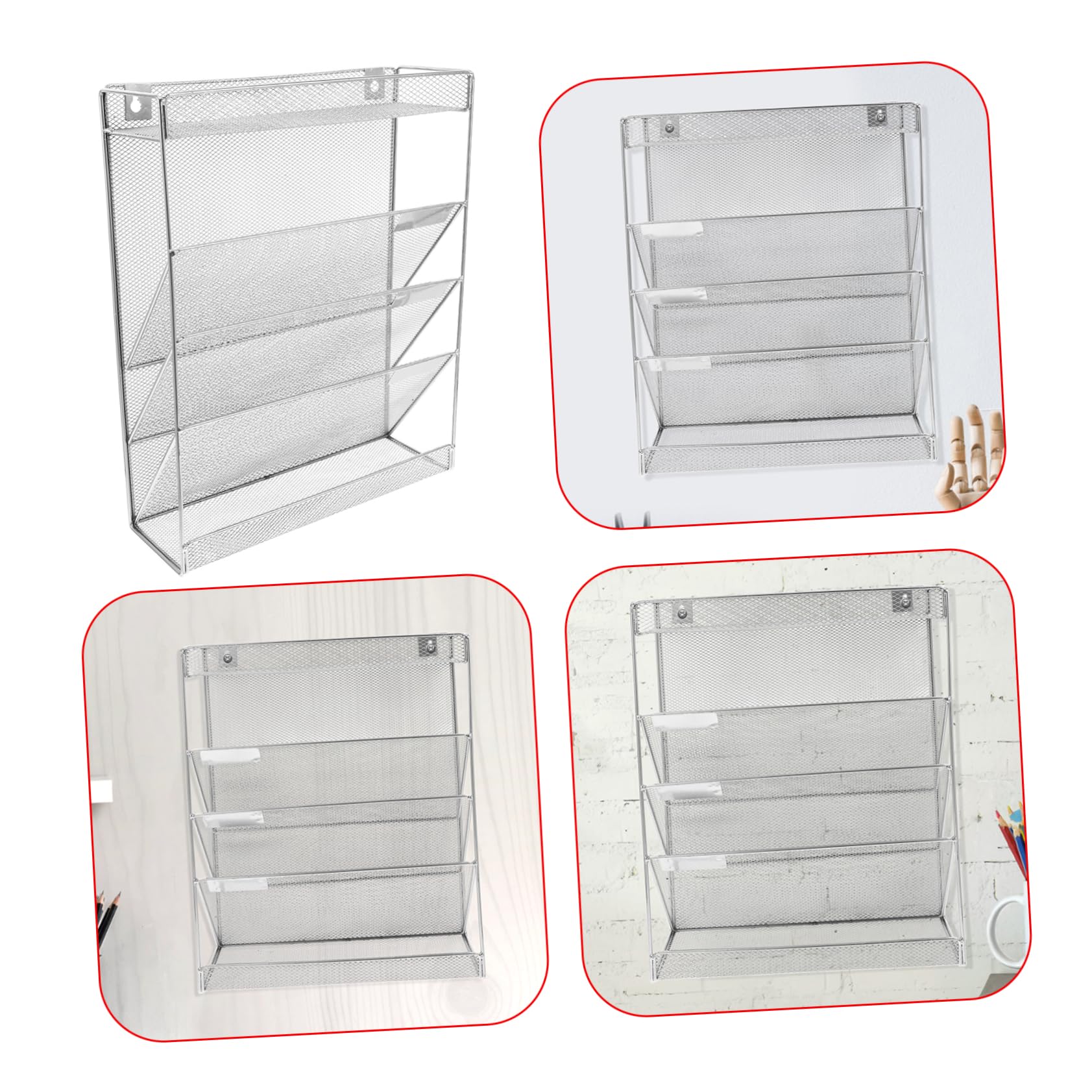 Wand Aktenorganizer 1 Satz aus Eisen, Wandmontiert, Mehrstufig