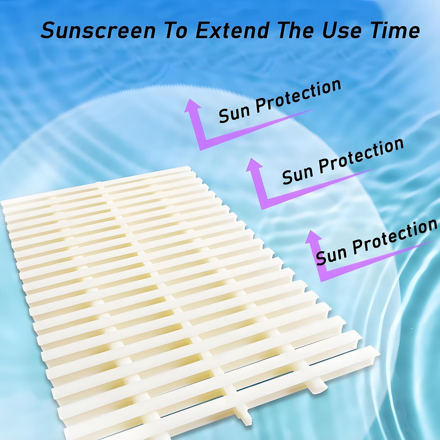 Swimming Pool Drainage Overflow Grate, Drain Grille Pool Overflow Drain Cover, Splice ABS Rectangle Drainage Grate for Driveways Patios Pool Decks Pool Grating,20x100CM-10Pieces