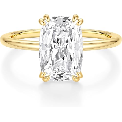 EAMTI Engagement Rings for Women Elongated Cushion Cut Wedding Rings
