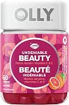 OLLY Supplément Gummy Beauté Indéniable pour femmes Grapefruit Glam avec biotine, kératine et vitamines C et E, 30 jours d'approvisionnement, 60 gummies