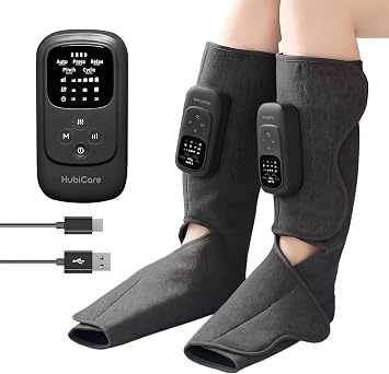 HubiCare Cordless Leg Massager for Calf & Foot, Air Compression & Foot Heat