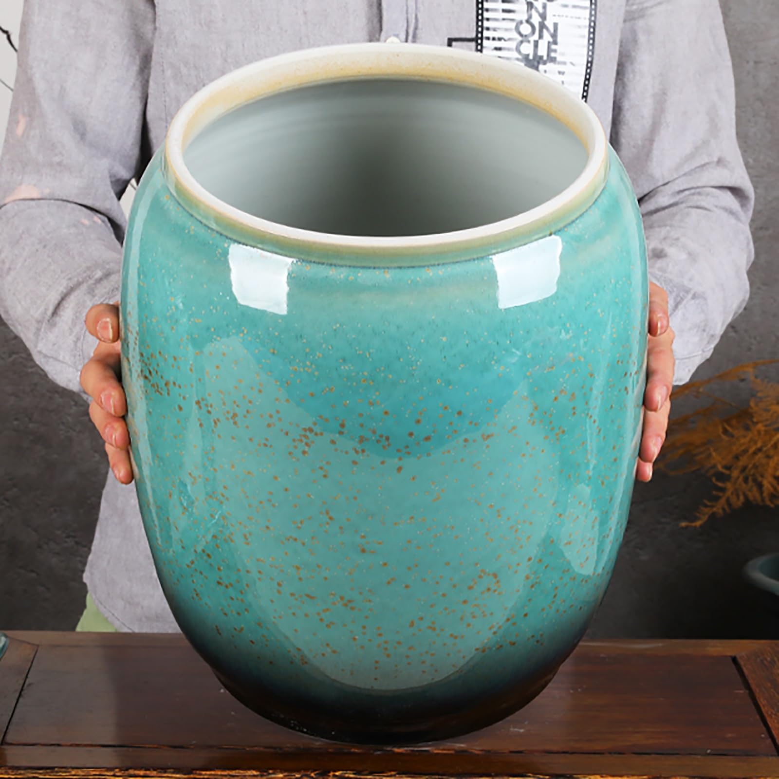Barattolo Di Riso Barattoli Di Ceramica In Stile Cinese Per La Conservazione Degli Alimenti Cilindro Di Conservazione Degli Alimenti Classico Contenitore Di Conservazione Dei Cereali In Ceramica Retrò